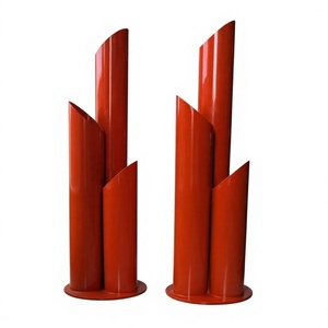 Modern Stainless steel Red finish Floor <b>Vase</b> Handmade Design Decorative for Home Office wedding use - Product Image 1