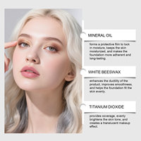 Vente en gros de bâtonnets de fond de teint crème 2-en-1, minimisant les pores, longue tenue, imperméables, doux, légers, hydratants, bien adhérents