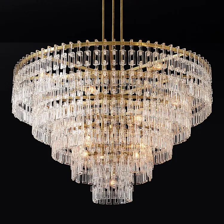 Lamp Manufacturer Custom Modern Luxury Ceiling Crystal Chandelier Light Indoor Led Pendant Restoration Lighting