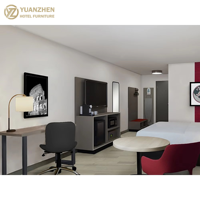 Ramada Ensembles de Chambre à Coucher Luxe en Bois Massif MDF Complets pour Hôtel 5 Étoiles Sur Mesure