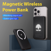 Power Bank Ultra Tipis 5000mAh dengan Logo Bercahaya, Produk Baru dari Supplier Emas Alibaba, Hadiah Promosi dengan 2 Port USB, Dapat Dikustomisasi