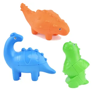 뜨거운 판매 크리 에이 티브 장난감 공룡 모양 2x2x3 퍼즐 매직 큐브 세트 교육 긴장 구조 Fidget 플라스틱 장난감