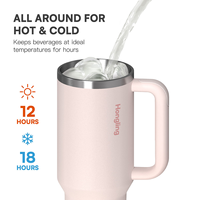 Thermos en acier inoxydable Hong Ling, nouveau style, 40 oz, écologique, avec poignée et couvercle, isolation thermique de 12 à 24 heures, sans BPA
