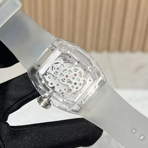 Montre mécanique tourbillon de luxe haut de gamme en cristal de saphir, de qualité supérieure, style tonneau, livraison incluse - Product Image 6