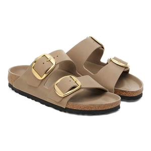 <span class=keywords><strong>Sandali</strong></span> Unisex con Doppia Fibbia, Tomaia in Pelle Oliata, Suola in Sughero, Fondo in EVA, Ciabatte Ortopediche Estive Casual - Product Image 3