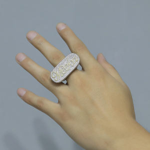 UWIN nome personalizzato alfabeto anello sigillo strato hiphop Rapper anello personalizzato per uomo uomo gioielli - Product Image 5