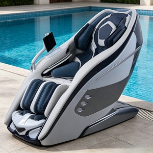 Luxury Smart Heating Full Body Massage Chair | Fully Automatic Voice <b>Controlled</b> Electric Massager Music <b>Remote</b> Control SL-type - Product Image 2