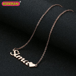 Пользовательские персонализированные из нержавеющей стали имя ожерелье письмо имя кулон ожерелье - Product Image 3