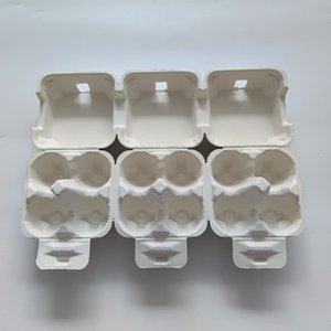 Jn Tái Sử Dụng Rỗng Tự Nhiên Giấy Bột Giấy Phân Hủy Sinh Học 12 Trứng Hộp Carton Trứng Bao Bì Hộp Khay Cho Gà - Product Image 1