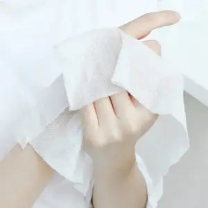 Factory OEM 100% Pure Cotton Soft Facial Tissue Disposable Dry And Wet Dual 1 Time Use Face Towel