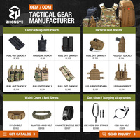 Holster tactique universel Multicam en nylon 500D, holster de ceinture MOLLE avec pochette pour chargeur pour la chasse