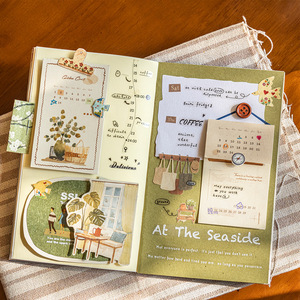 Paquete de 20 Hojas de Pegatinas Retro Básicas de la Serie Tiempo Pasado Juntos para Bullet Journals - Product Image 4