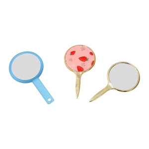Gmagic rnadom thiết kế thương hiệu mới PU da lớn tròn sáng tạo dễ thương hình dạng xe Đường may nhỏ gọn có thể gập lại Quà Tặng gương trang điểm cầm tay - Product Image 4
