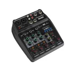 Terlaris Mixer Audio Antarmuka USB 4 Saluran Streaming Mini