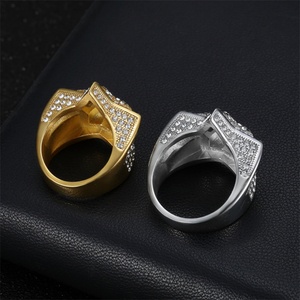 Fashion Personalized Jewelry <b>Ring</b> <b>Men</b> Punk Full Diamond Star Hoop <b>Rings</b> - Product Image 5