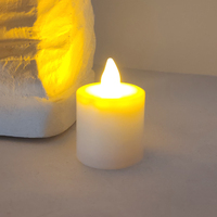 Bougie LED Modèle C Base ABS Design Moderne Utilisation Chambre à Coucher Taille Moyenne Batterie Rechargeable Contrôle Tactile/Télécommande 2700K Lumière Douce