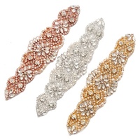 Jurk Accessoires Handgemaakte Bruiloft Rhinestone Trim Applicaties Bridal Belt Sash
