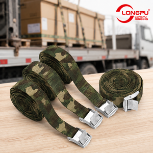 Correa de Amarre de Poliéster de 1000 kg con Gancho Doble en J de Acero para Sujeción y Transporte de Carga - Product Image 1