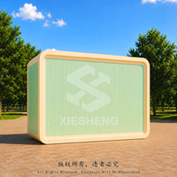 Kiosque de vente ambulante modulaire préfabriqué Apple Cabin pour la vente de glaces et desserts en plein air, avec comptoir de service