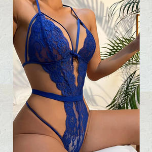 Volwassen dames spandex kant diepe V-hals één stuk sexy ondergoed volwassen rugloze teddy bodysuit kostuum lingerie voor vrouwen - Product Image 5