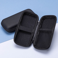 Sac de rangement pour écouteurs Bluetooth et accessoires numériques en EVA noir avec fermeture éclair - 15*7*4 cm - Personnalisable