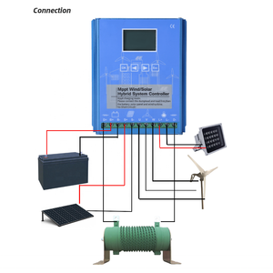 ตัวควบคุมไฮบริดพลังงานลมและพลังงานแสงอาทิตย์ MPPT 12V 24V 48V พร้อมหน้าจอ LCD สำหรับกังหันลม 600W และเครื่องกำเนิดไฟฟ้าพลังลมสำหรับใช้ในบ้าน ได้รับมาตรฐาน CE LHECR - Product Image 3
