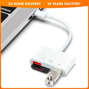 유니버설 3 in 1 다기능 OTG 마이크로 어댑터 USB 타입 C USB 3.0 TF SD 플래시 디스크 카드 리더 전화 안드로이드 노트북