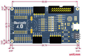 Waveshare NRF51822 BLEモジュール/ネットワーキングモジュールBLE400 +ワイヤレスモジュールCore51822=NRF51822評価キット - Product Image 6