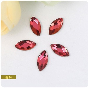 Strass en verre marquise à fond plat, double pointe, pour nail art, beauté, bricolage, décorations de téléphone portable - Product Image 4