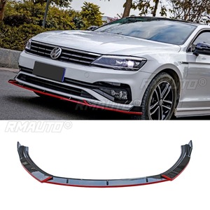 For Lamando Car Front Bumper <b>Lip</b> Carbon Look Car Accessories for Volkswagen Lamando 19-21 Bumper Protector Car Accessories - Product Image 2