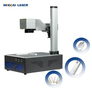 20W Desktop Fiber Laser Marking Machine For Metal And Plastic Bags Cable Wire Pet Bottle Material