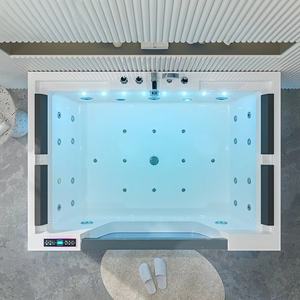 Baignoire de Massage Rectangulaire en Acrylique de 1,7 m avec Balnéo et Bulles d'Air pour Salle de Bain à Prix Compétitif - Product Image 2