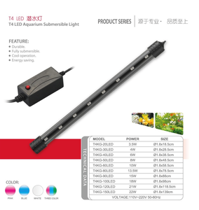 Quanlong T4 LED水族館アクセサリーライト水中海洋魚タンクランプ2列WRGB水族館魚タンク用 - Product Image 2