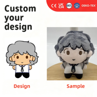 Fabricant de peluches personnalisées CE ASTM sans MOQ, poupées sur mesure avec coussins en peluche doux, porte-clés, figurines en peluche personnalisées, jouets