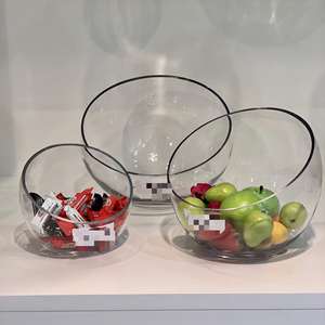 Tazón <span class=keywords><strong>de</strong></span> corte <span class=keywords><strong>de</strong></span> inglete transparente Jarrón <span class=keywords><strong>de</strong></span> vidrio <span class=keywords><strong>Caja</strong></span> <span class=keywords><strong>de</strong></span> alimentación <span class=keywords><strong>de</strong></span> medio corte Florero <span class=keywords><strong>de</strong></span> vidrio inclinable sin soporte - Product Image 6