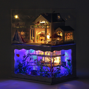 Maison de poupée miniature en bois 3D à construire soi-même, jouets de meubles 1:12 pour enfants - Product Image 2