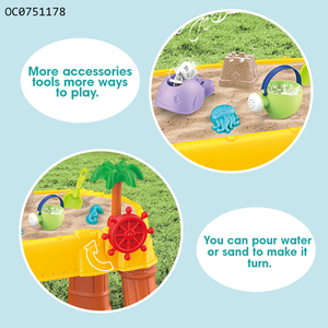 Mesa de arena y agua 2 en 1 para playa y verano, mesa de arena y agua para niños - Product Image 4