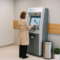Kiosque de commande de paiement à écran tactile en libre-service OEM, fonction SDK d'impression automatique en intérieur, lecteur de code-barres multi-OS