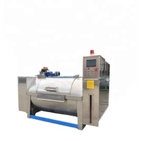 Machine à laver horizontale robuste | Lavage à l'eau de javel et vêtement en détresse | Charge de 100kg