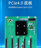 Broadcom PEX88096 Motherboard ekspansi Chip Switch PCIe 4.0 SFF8654 8X Connect GPU ATX Form baru peningkatan PC DDR 128 GB