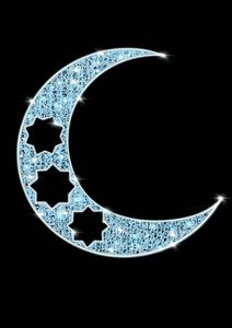 Thiết kế mới ramadan Motif ánh sáng ramadan trang trí 3D chiếu sáng mặt trăng sao không thấm nước đèn mặt trăng Motif đèn - Product Image 3