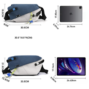 Étanche léger Anti vol fronde épaule croix corps Fanny Pack mode hommes <span class=keywords><strong>roman</strong></span> <span class=keywords><strong>messager</strong></span> poitrine sac - Product Image 5