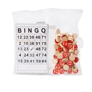 Cartão de bingo clássico, 75 chips, bingo russo, casa, festa, jogo de tabuleiro