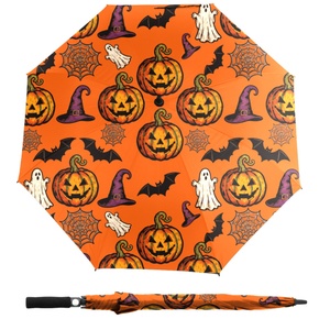 Wholesale 62 Inch Halloween Double Canopy UV Protection Custom Logo Large Windproof Auto Open Golf <b>Umbrella</b> - Product Image 1