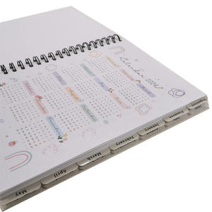 Impression professionnelle <span class=keywords><strong>A4</strong></span> cahier à spirale journaux lignés cahiers cahier à bobine à couverture rigide avec autocollant