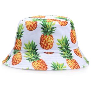 Personalizado lindo niños niñas niños pescador piña <span class=keywords><strong>mango</strong></span> fruta todo estampado logotipo impreso sombrero de cubo para chico - Product Image 2
