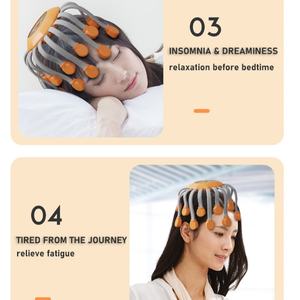 Masajeador de cabeza y cuello con vibración inteligente con masaje de 20 cabezales, velocidad ajustable ABS + silicona para relajación profunda - Product Image 3