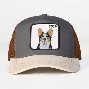 Casquettes de sport OEM personnalisées à 5 panneaux, visière pré-courbée, en maille, à fermeture snapback, pour l'extérieur, style hip-hop, 100% coton, vente en gros, logo brodé 3D, type trucker - Product Image 2