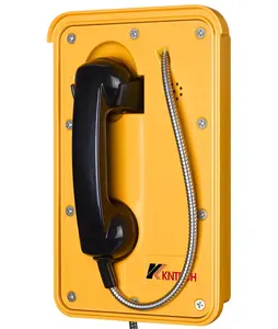 KNTECH – téléphone étanche IP66 Voip, téléphone Anti-poussière, couleur Aluminium jaune, matériau de poids KNSP-10, cordon en acier pour combiné