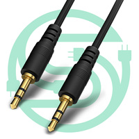 Câble AV 3,5 mm noir coaxial stéréo audio-vidéo avec gaine en PVC, longueur 1,5 m, pour lecteur VCD et décodeur – Vente directe usine